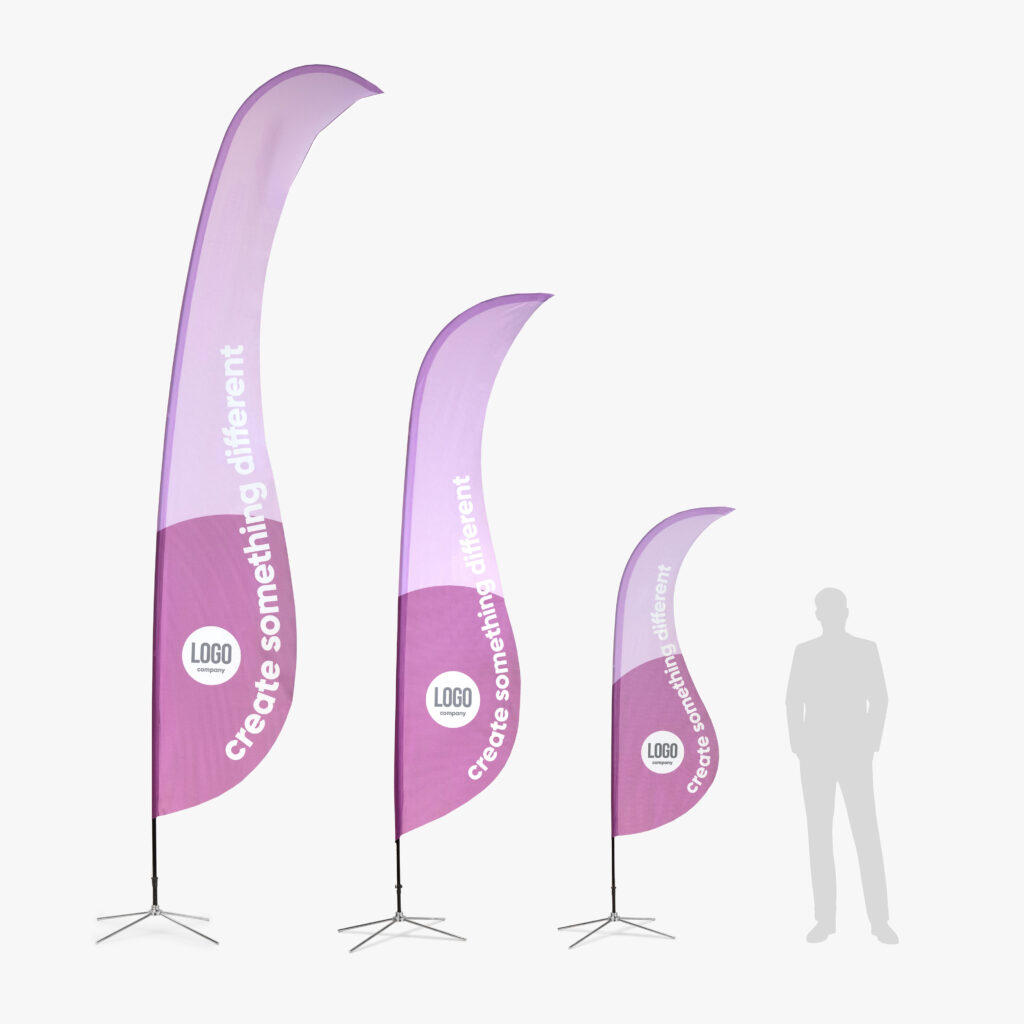 Beachflag wave, passend bij jouw toepassing.